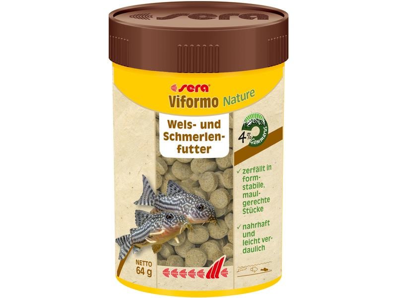 sera Viformo Nature, 100 ml, 64g Alleinfuttermittel für Ancistrus, L-Welse