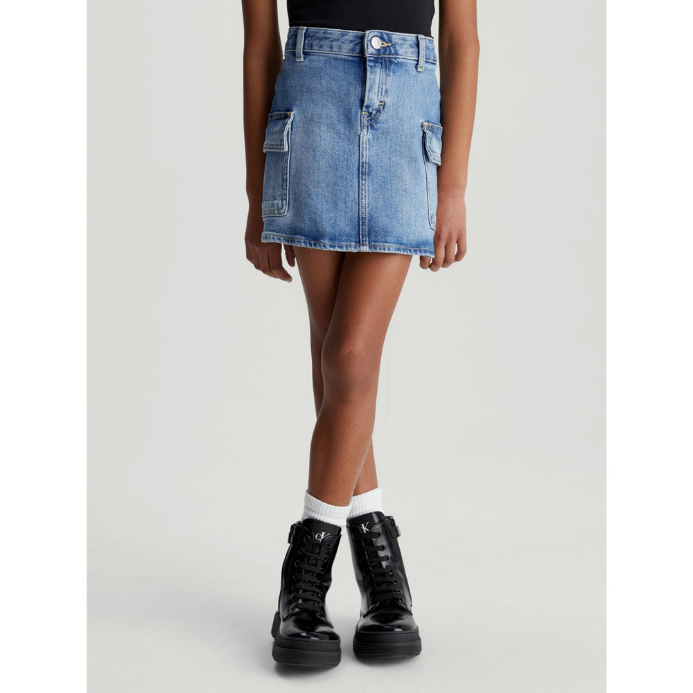 Køb Calvin Klein Denim Nederdel Authentic Mid Blue