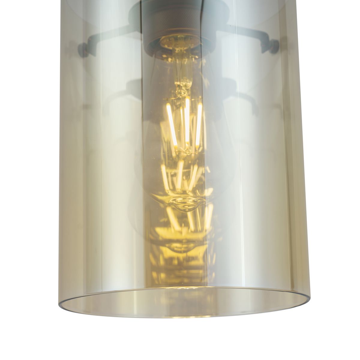 Moderne spot donker brons met amber glas voor railsysteem 1-fase - Iconic Dome
