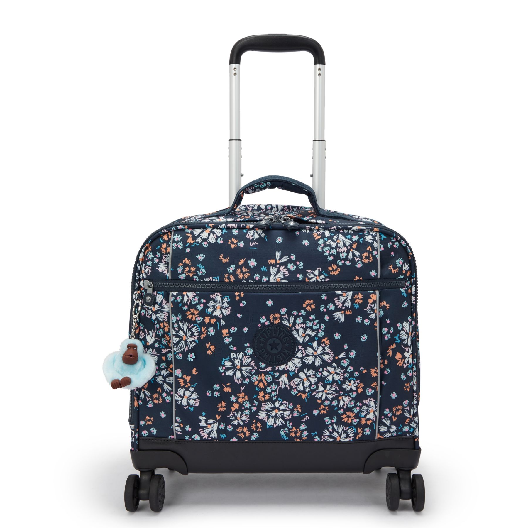 NEW STORIA Sac d'école à 4 roues pour enfants avec compartiment pour ordinateur - Flower Field