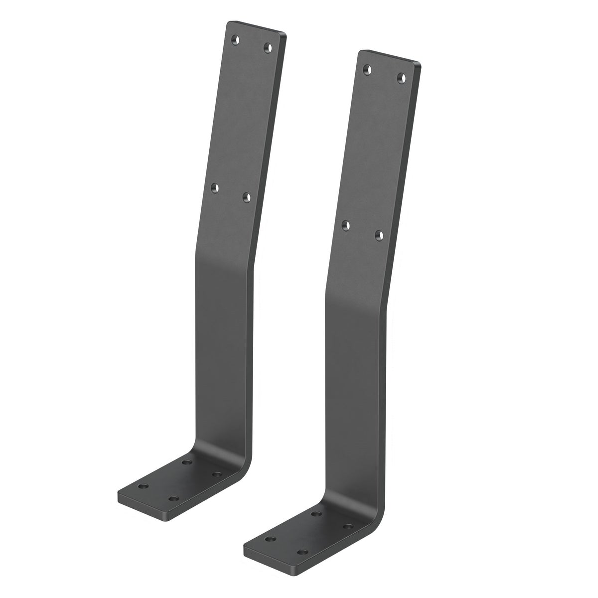 ML-Design 2-delige rugleuningbeugel, grijs, van staal, 345x90x50 mm, bankleuning, bankleuning om vast te schroeven, metalen rugleuningbeugelprofiel voor banken, bedden en stoelen
