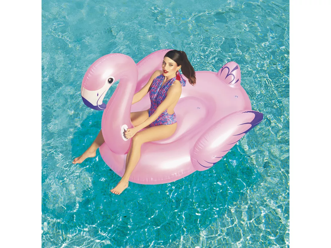 Flamand rose à chevaucher - 173 x 170 cm
