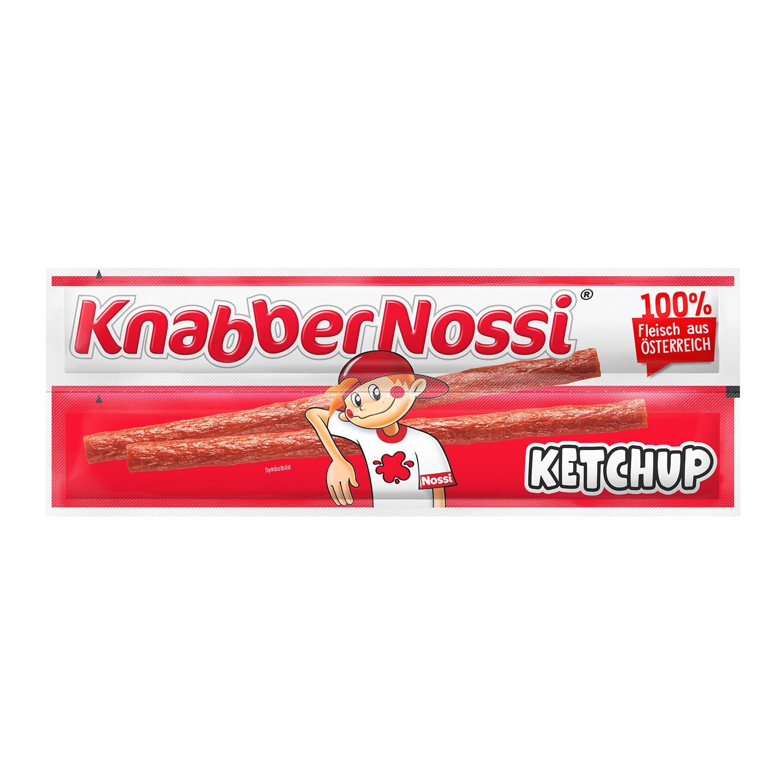 Knabber Nossi mit Ketchup