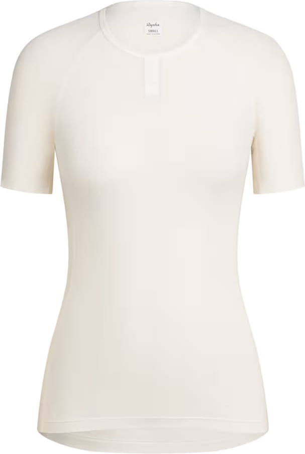 Merino Base Layer Short Sleeve Dame Cream/White