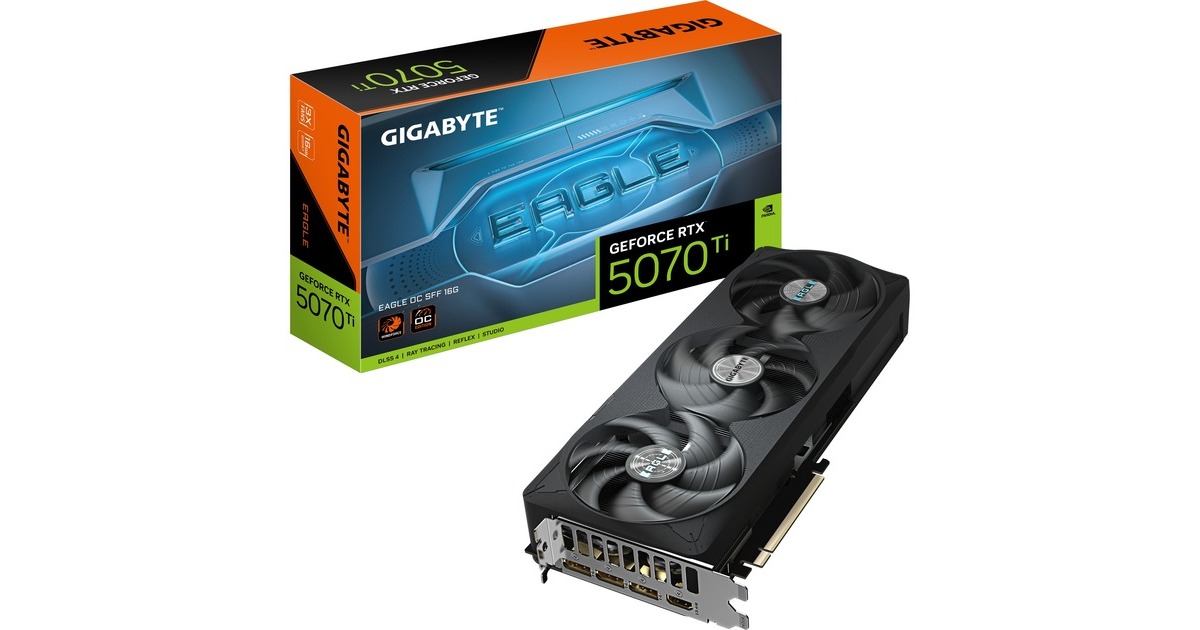 GIGABYTEGeForce RTX 5070 Ti EAGLE OC 16G grafische kaart  (3x DisplayPort, 1x HDMI 2.1, DLSS 4, Tweedekans)