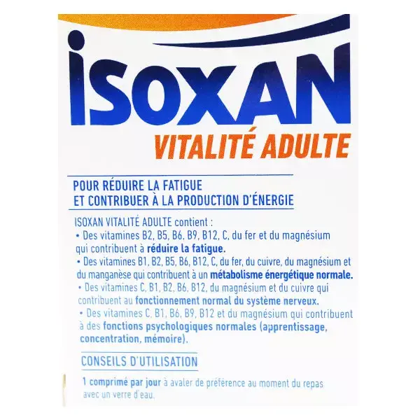 Isoxan Vitality Adulto 20 comprimidos para engolir