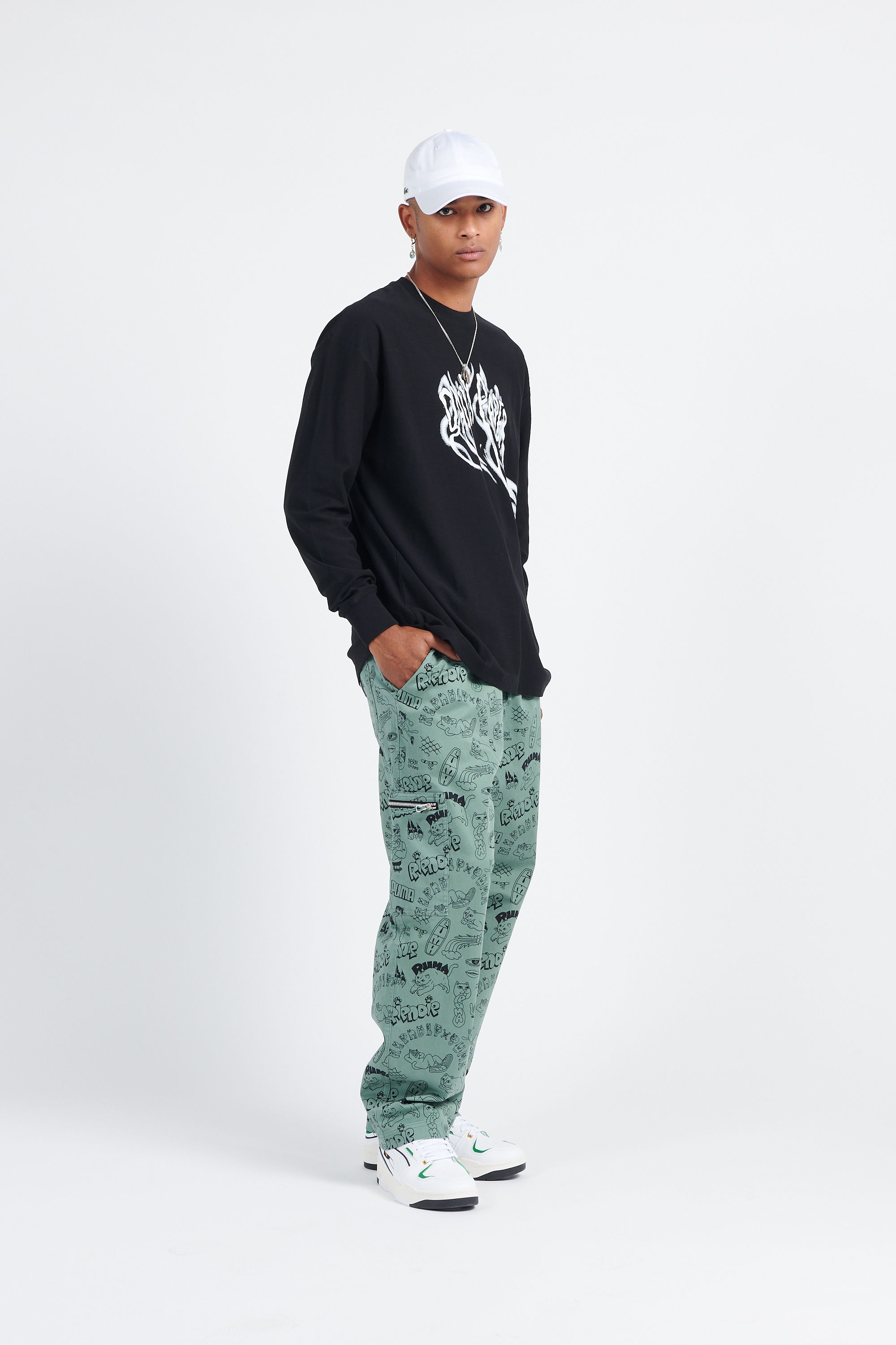 Daily Paper T-shirt rolandis ls t-shirt Noir