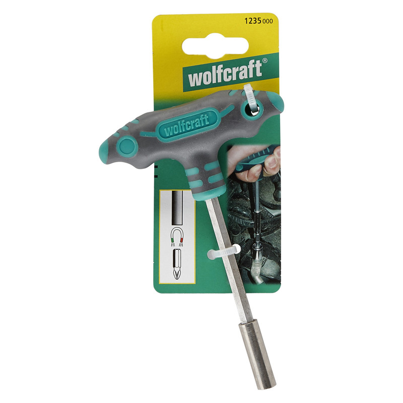 Wolfcraft T-handschroevendraaier met bitopname 152mm
