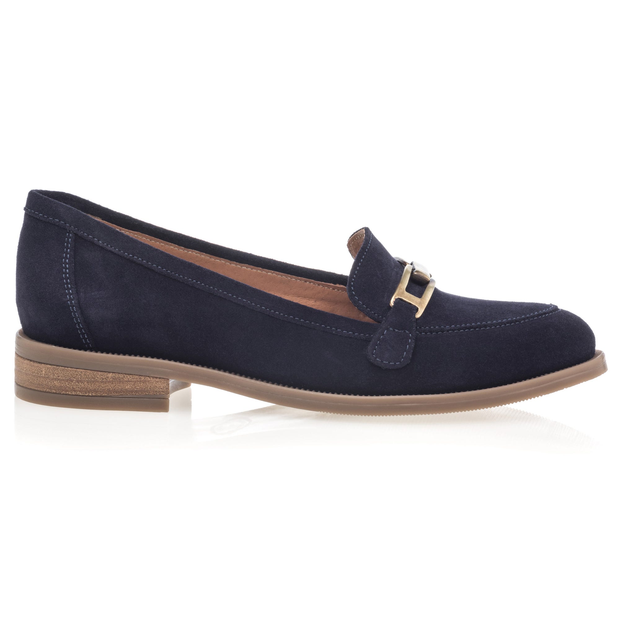 Mocassins Femme en cuir bleu marine