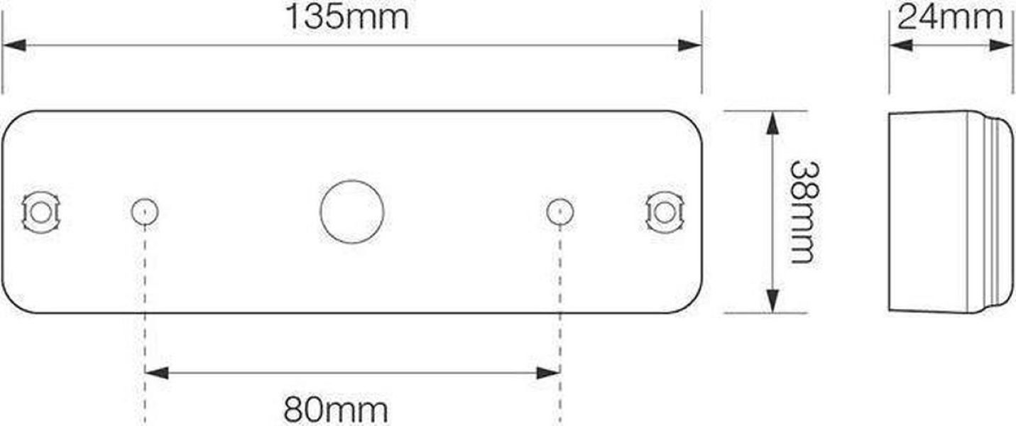 ProPlus 12/24 volt LED Achterlicht -  3 functies
