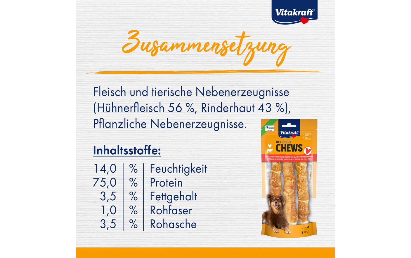 Kaurolle Deli Chews Chicken L, 3 Stk.Kauspass für grosse Hunde