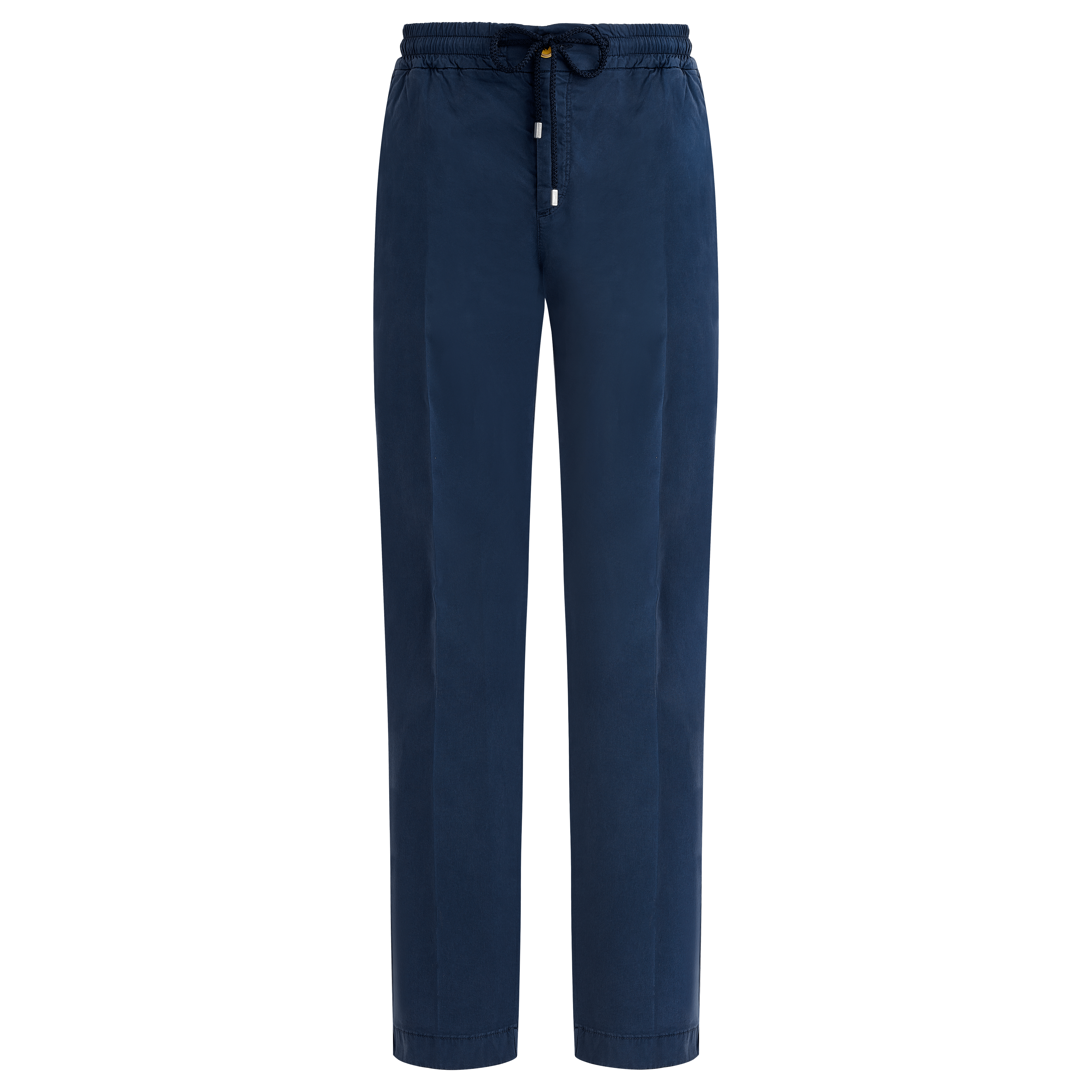Pantalon Taille Élastique en Coton et Tencel Homme Uni