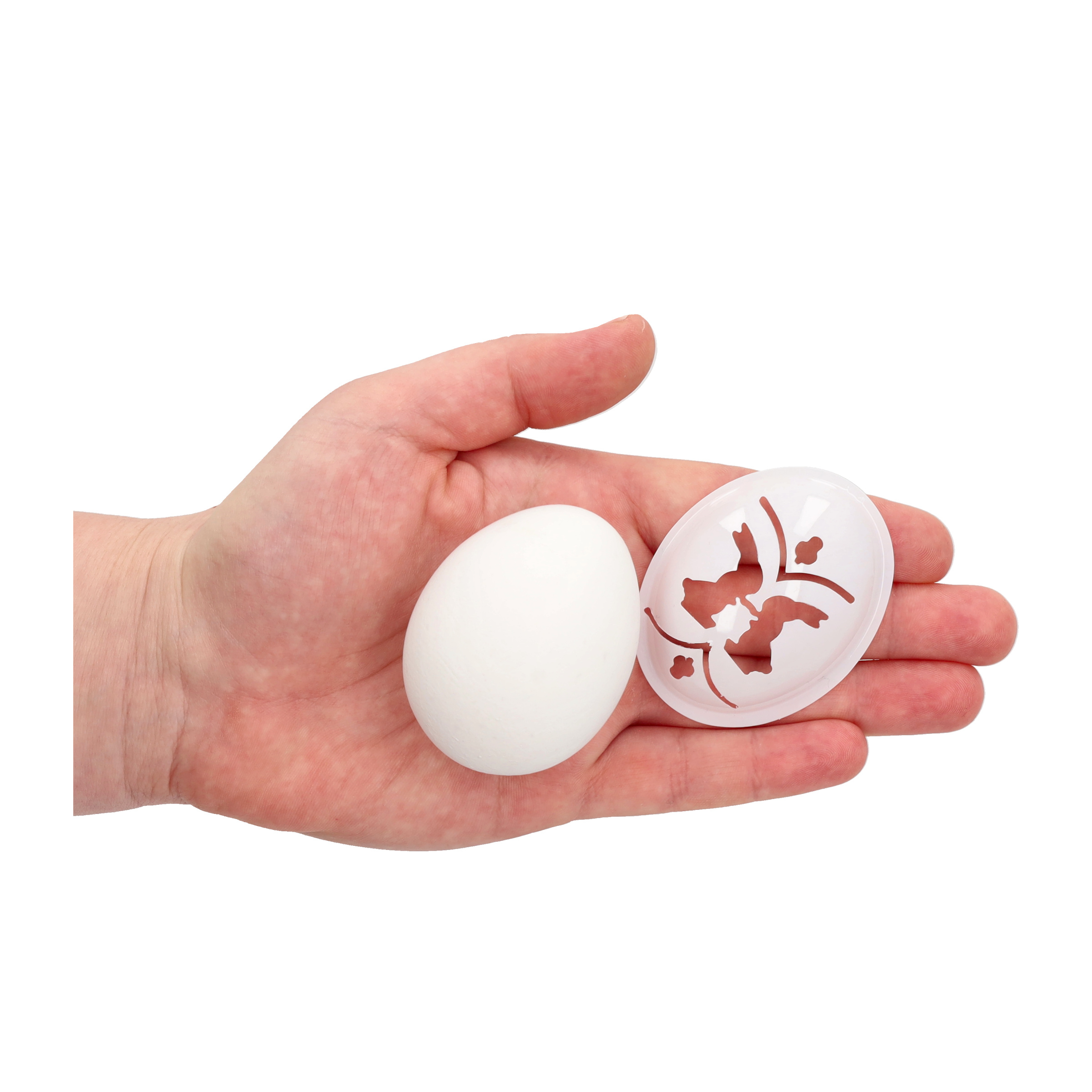 (7-tlg. Set) Kinder Ostereier Mal Schablone DIY Eier Bastel Vorlage inkl. Faserstifte - Hase / Küken