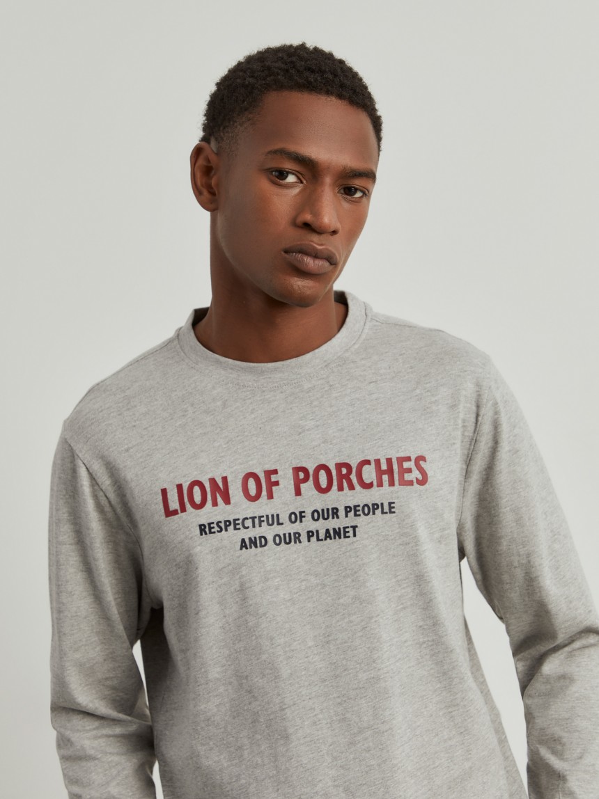 Sweater de algodão com estampado