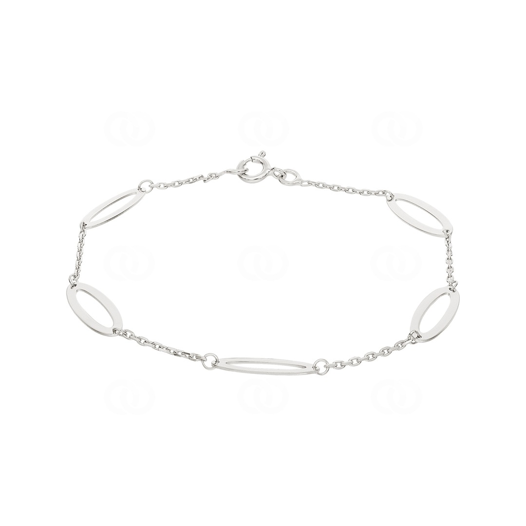 Armband 925 Silber rhodiniert Fantasie 19cm