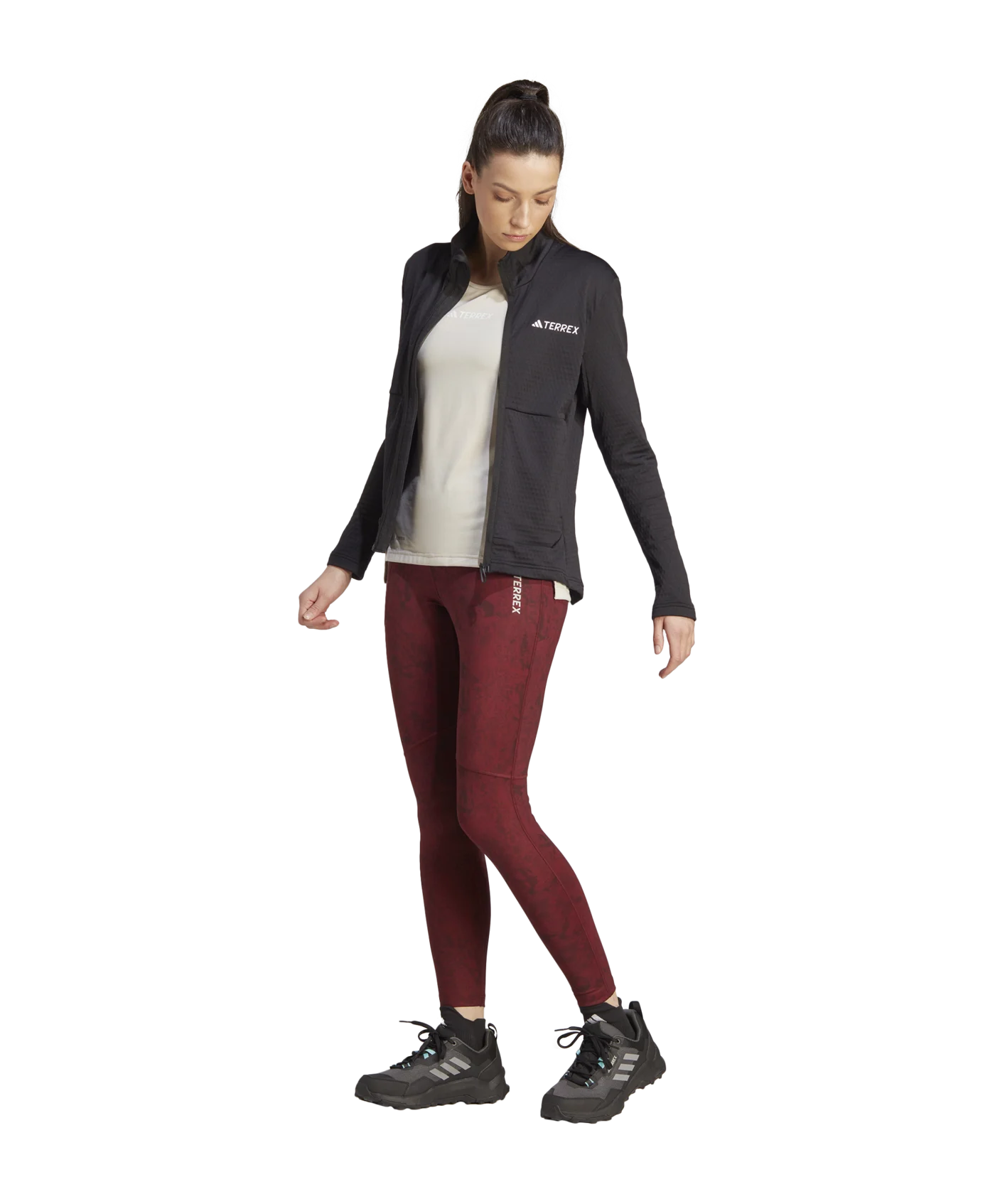 adidas Terrex Fleece Jacke Damen Schwarz Black