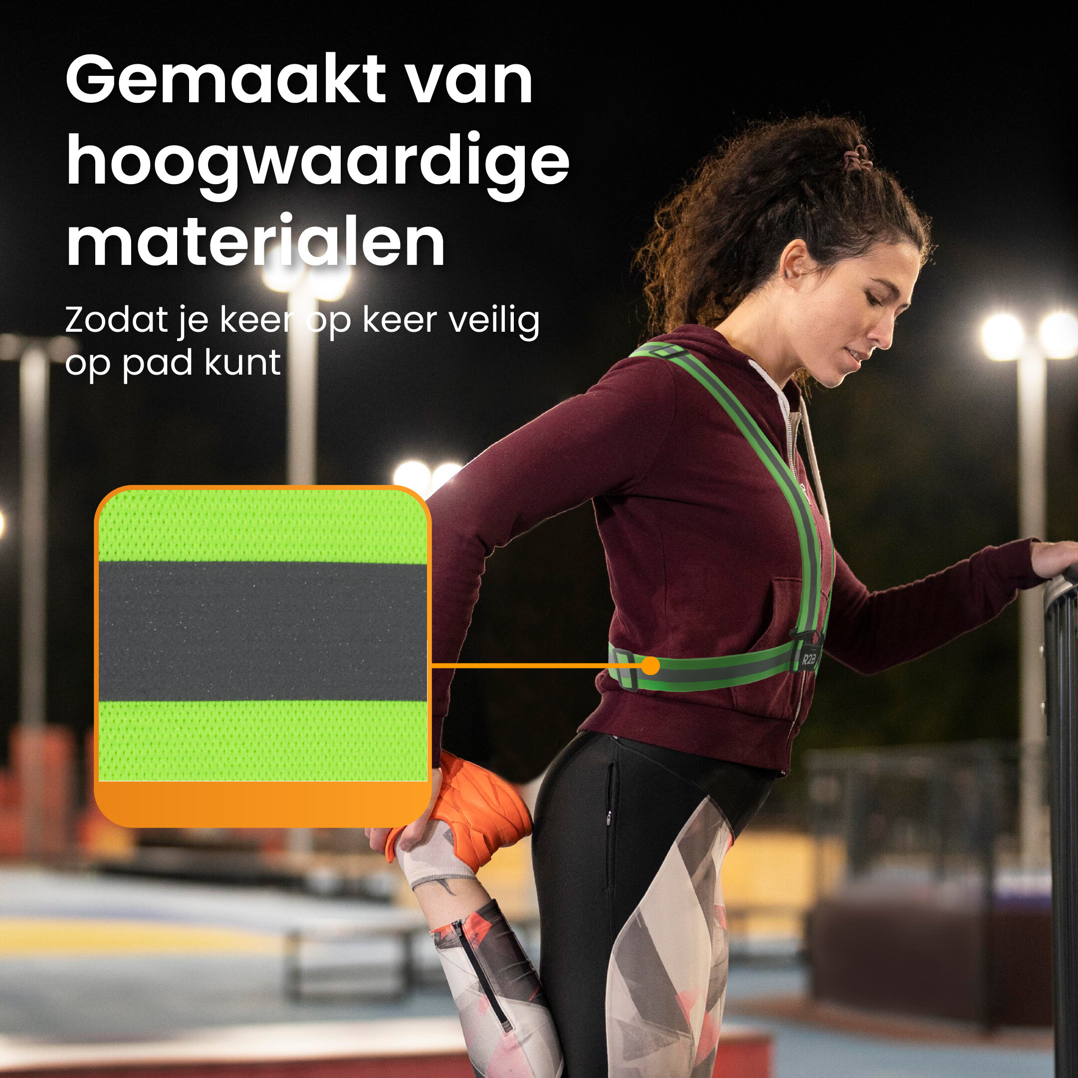 R2B Verstelbaar Reflecterend Veiligheidsvest - Geel