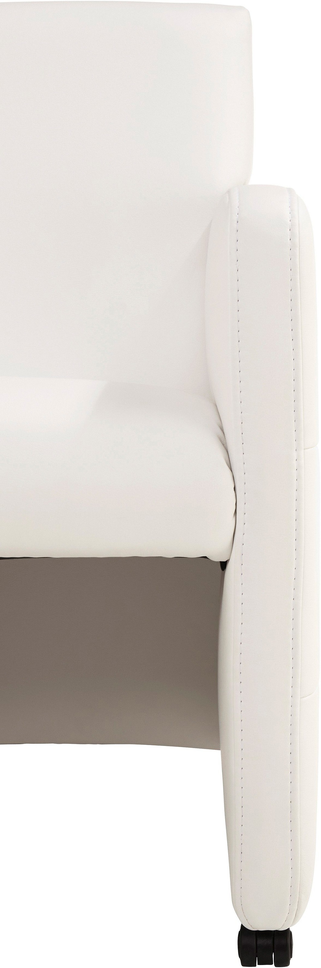 exxpo - sofa fashion Esszimmersessel »Barista, Loungesessel auf Rollen mit hoher Bodenfreiheit« Barista Clubsessel auf Rollen mit schmalen Armlehnen, modernes Design