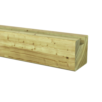 Sleufpaal eind grenen hout geschaafd 8,8 x 8,8 x 270 cm