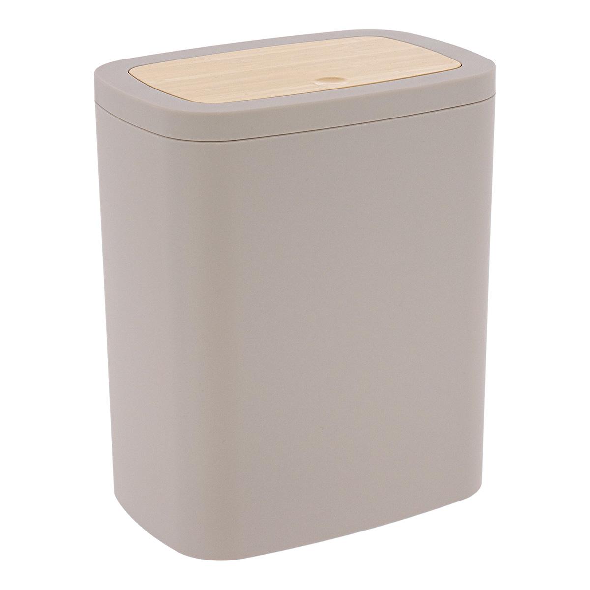 POUBELLE FACON BAMBOU 5L BEIGE