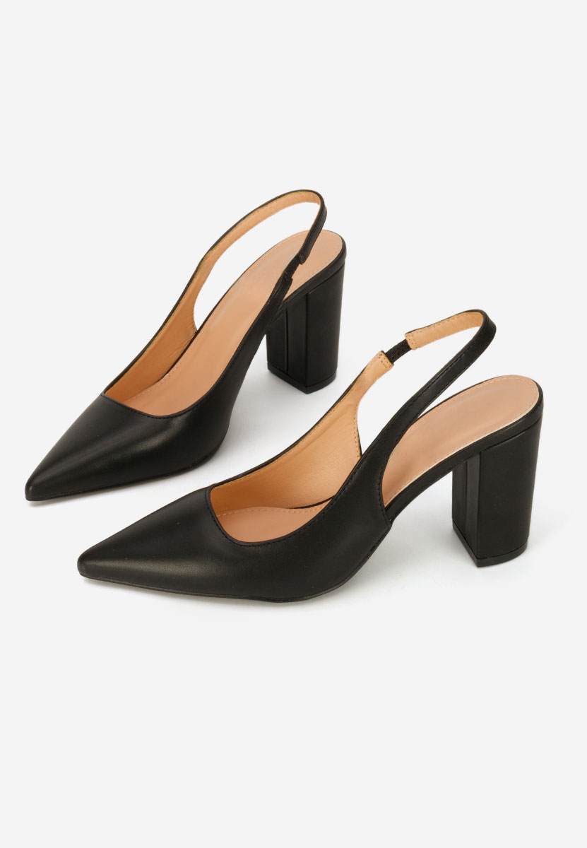Chaussures slingback noirs Eleria