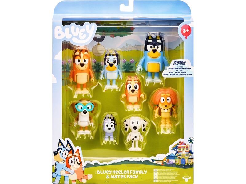 moose Bluey Figuren Achterpack Kinderspielzeugfigur