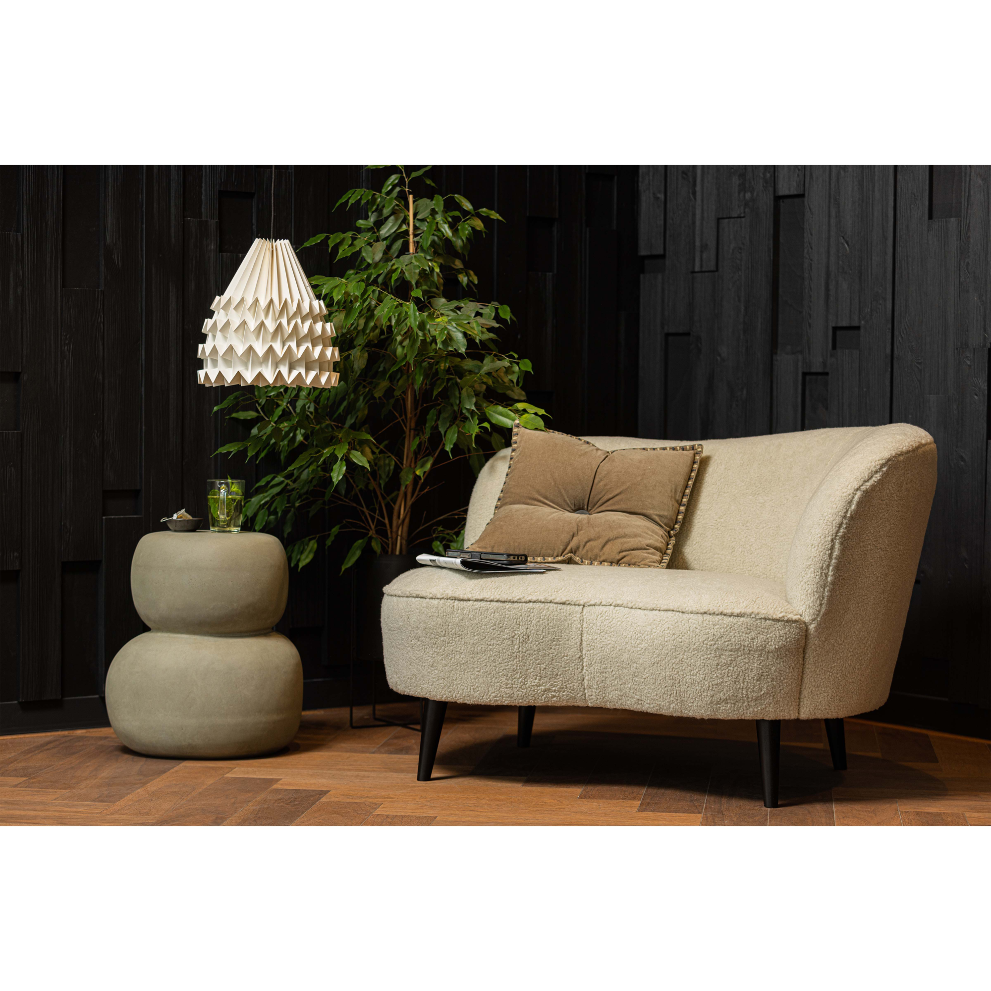 Lounge fauteuil Sara Sara Lounge Fauteuil Rechts - Teddy - Off white