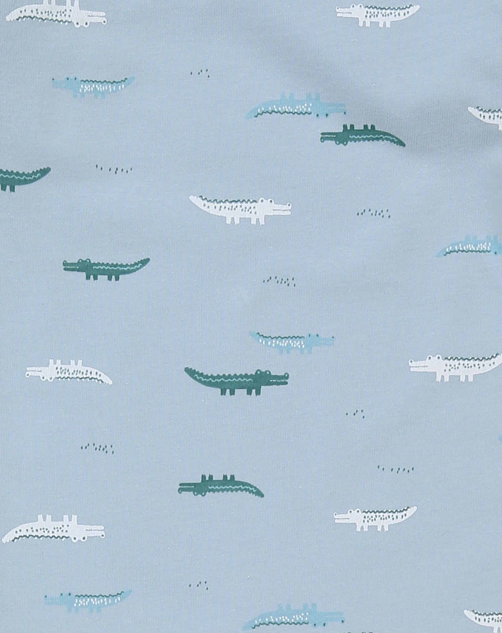 Langarm-Strampler CROCODIL in hellblau