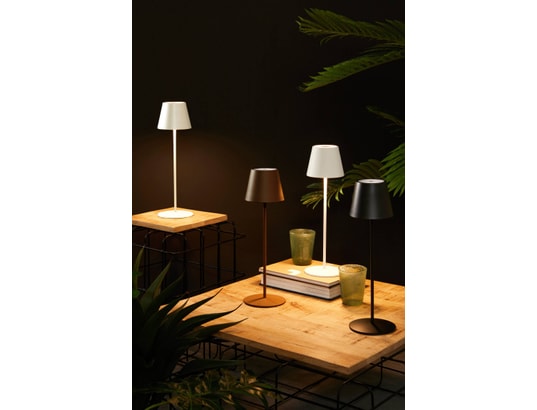 CONCEPT1 - Lampe à poser Etna blanc LED D12 x h38 cm