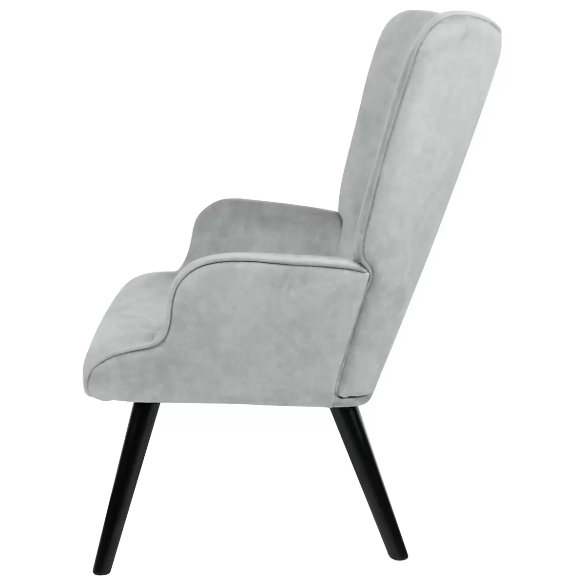 Sessel Luke hellgrau,schwarz