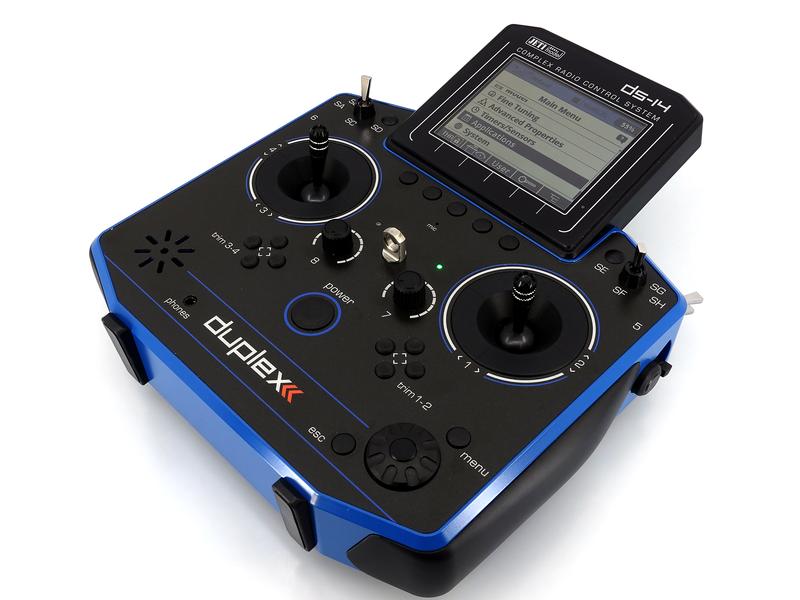 Jeti Fernsteuerung DS-14 II Multimode Blau 10-Kanal Jeti Duplex Handsender