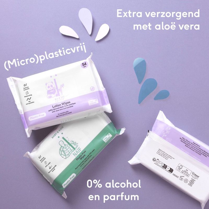 Naïf - Billendoekjes - Plasticvrij - Lyocell - Bioplastic Verpakking