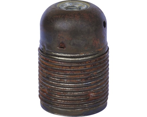 E27 metalen lamphouder met lange schroefdraad, vintage/patina