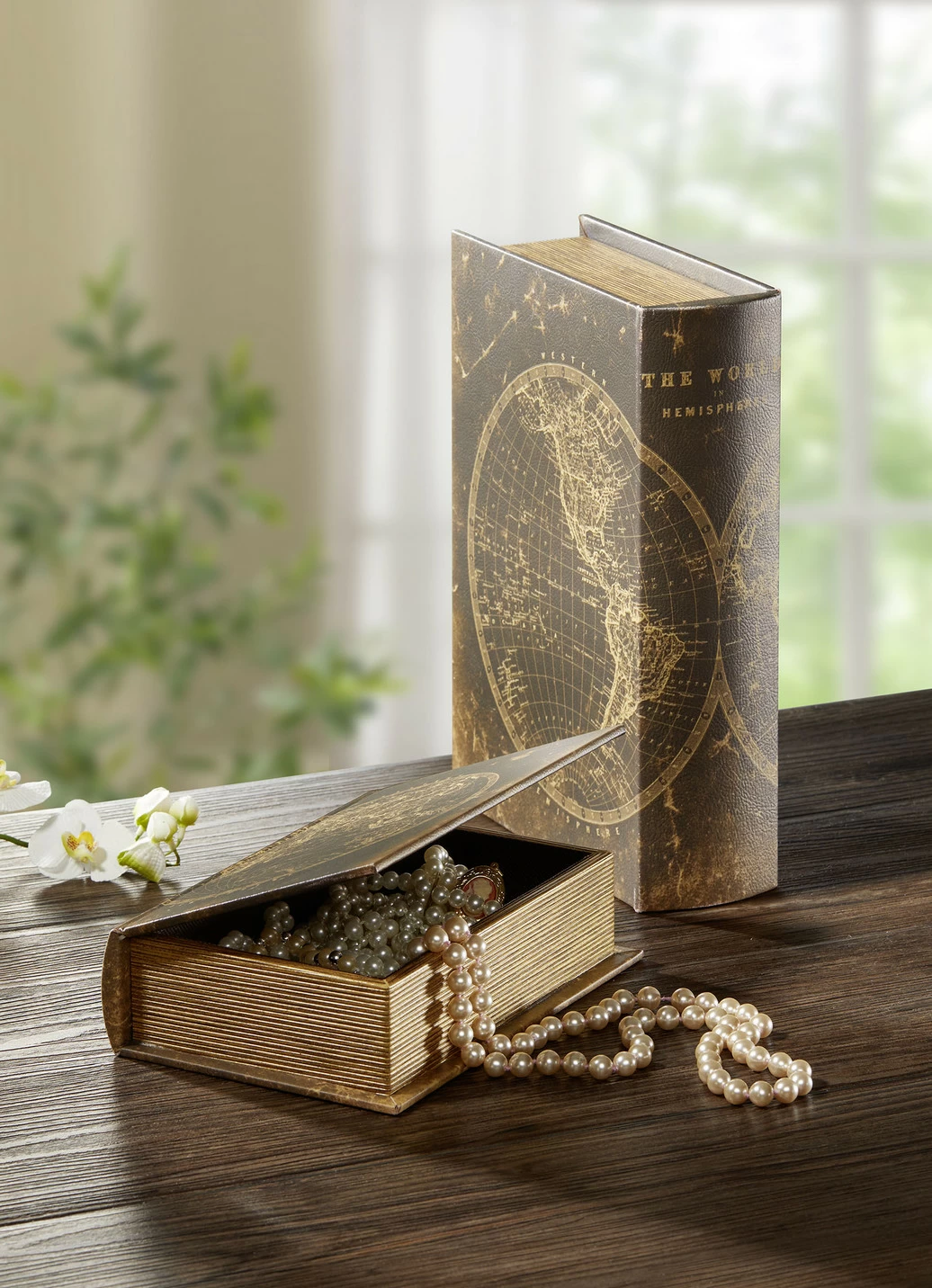 Aufbewahrungsbox Buch, 2er-Set