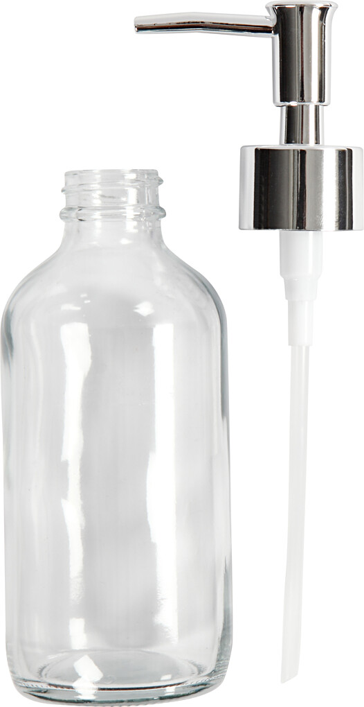 Sæbedispenser - H 19,3 CM - Ø 6,3 CM - 230 ML - Klar - 1 Stk