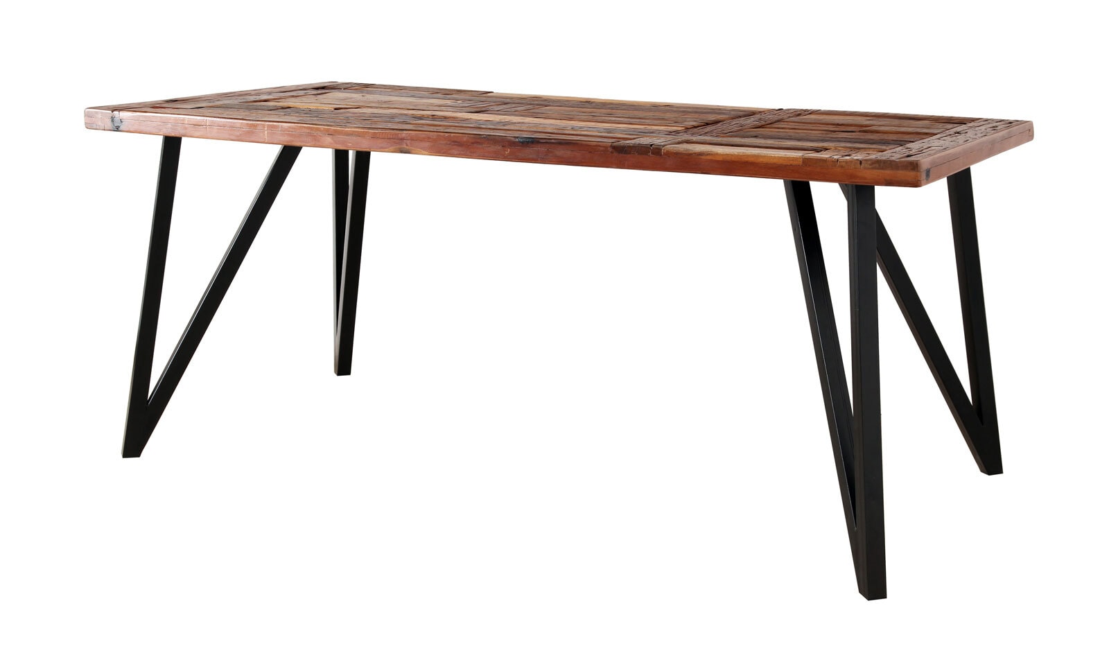 Esstisch Hawk 180 x 90 x 77 cm Old Recycled Wood/schwarz