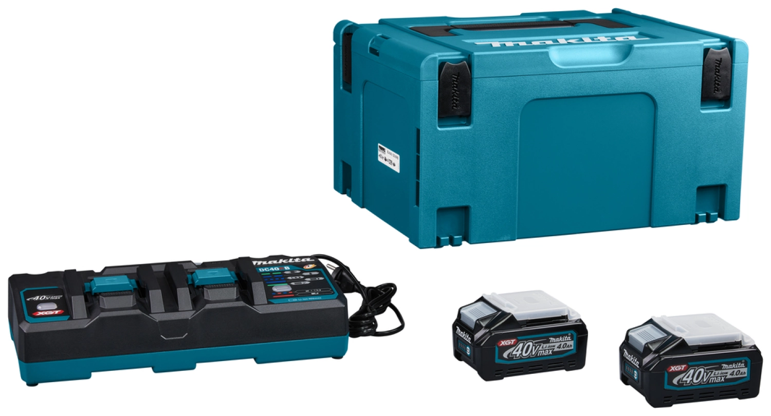 Makita 191U00-8 40V XGT Li-Ion accu starterset (2x 4.0Ah)   duolader in Mbox