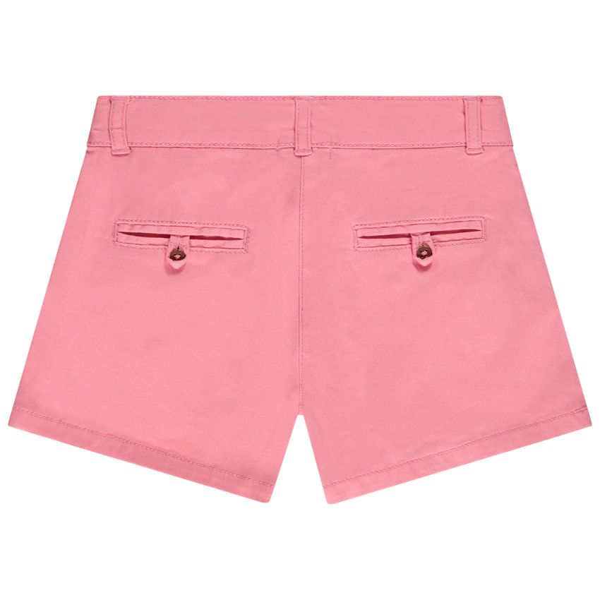 Short en twill avec poches volantées pour fille - Multicolore