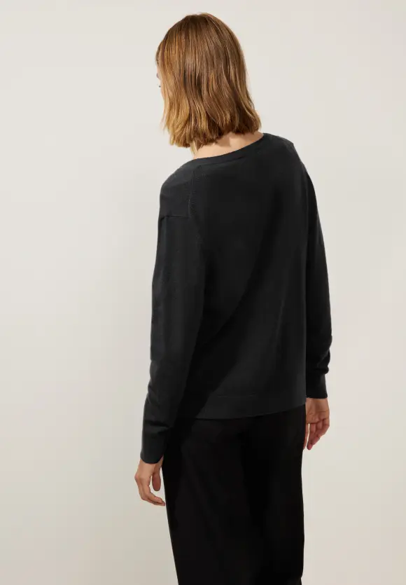 Cardigan mit V-Ausschnitt - Black
