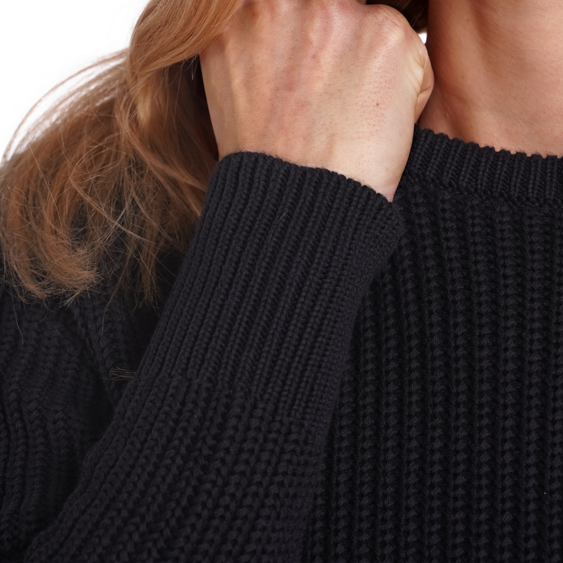 Jonas Nielsen Damen Strickpullover aus Bio-Baumwolle nachtblau
