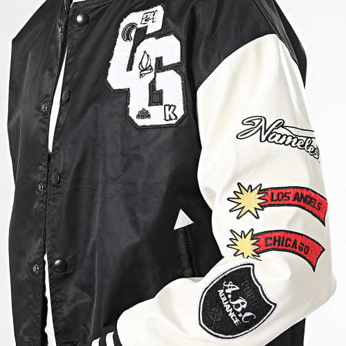 Veste Teddy Blanc Noir