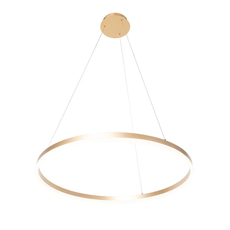 Design hanglamp goud 80 cm incl. LED 3-staps dimbaar - Anello