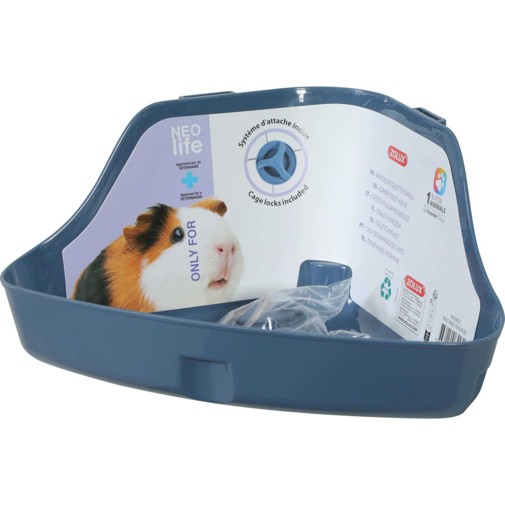 Toilette d'angle pour cochon d'inde neolife