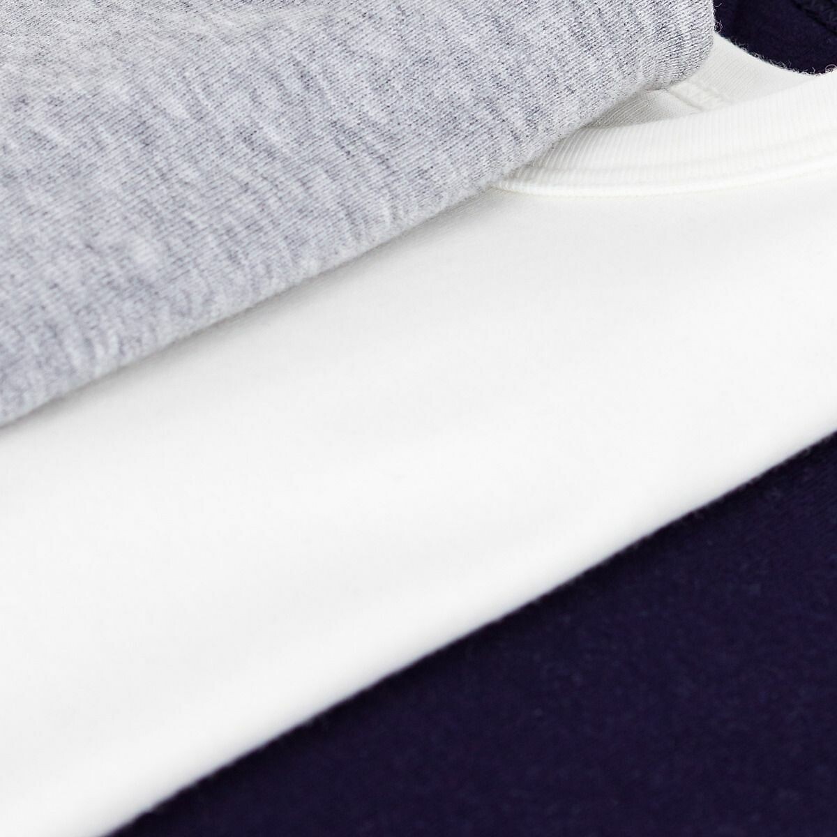 PETIT BATEAU<br>Conjunto de 3 camisetas de algodão de manga curta