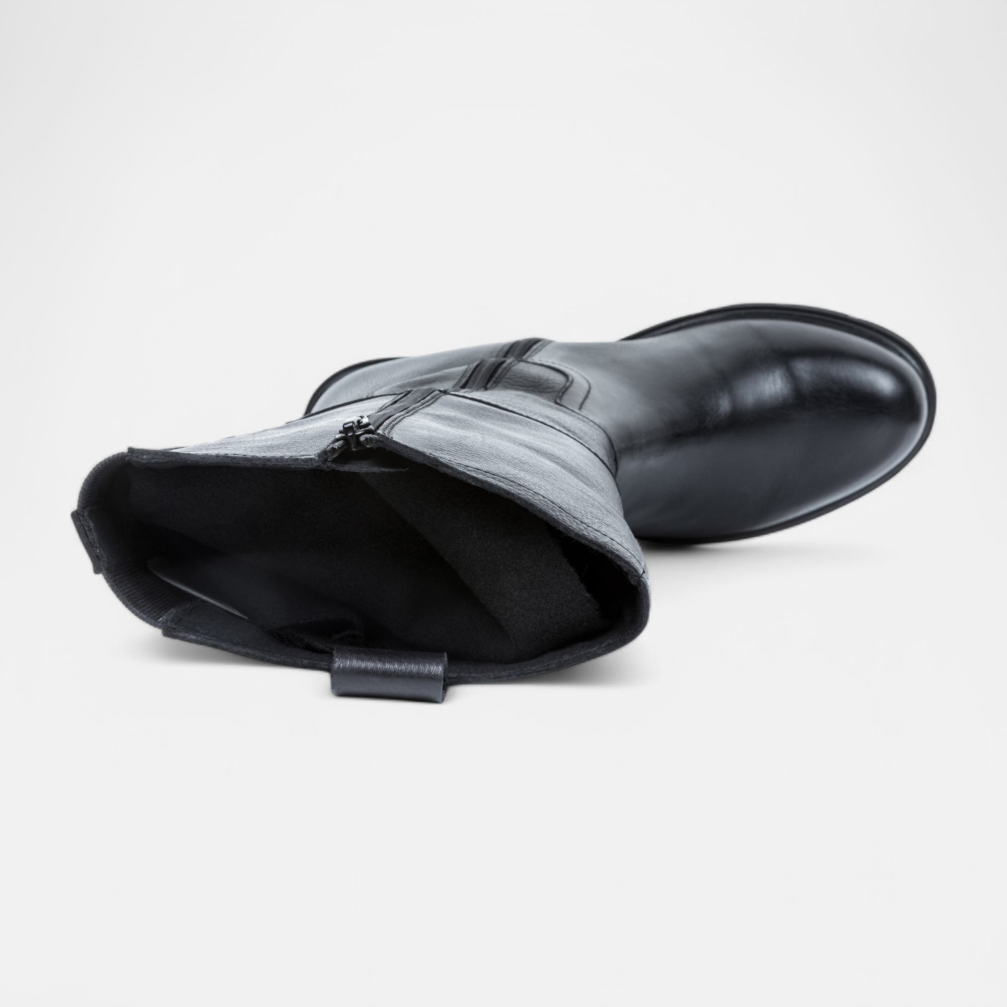 Bottes Femme en cuir noir