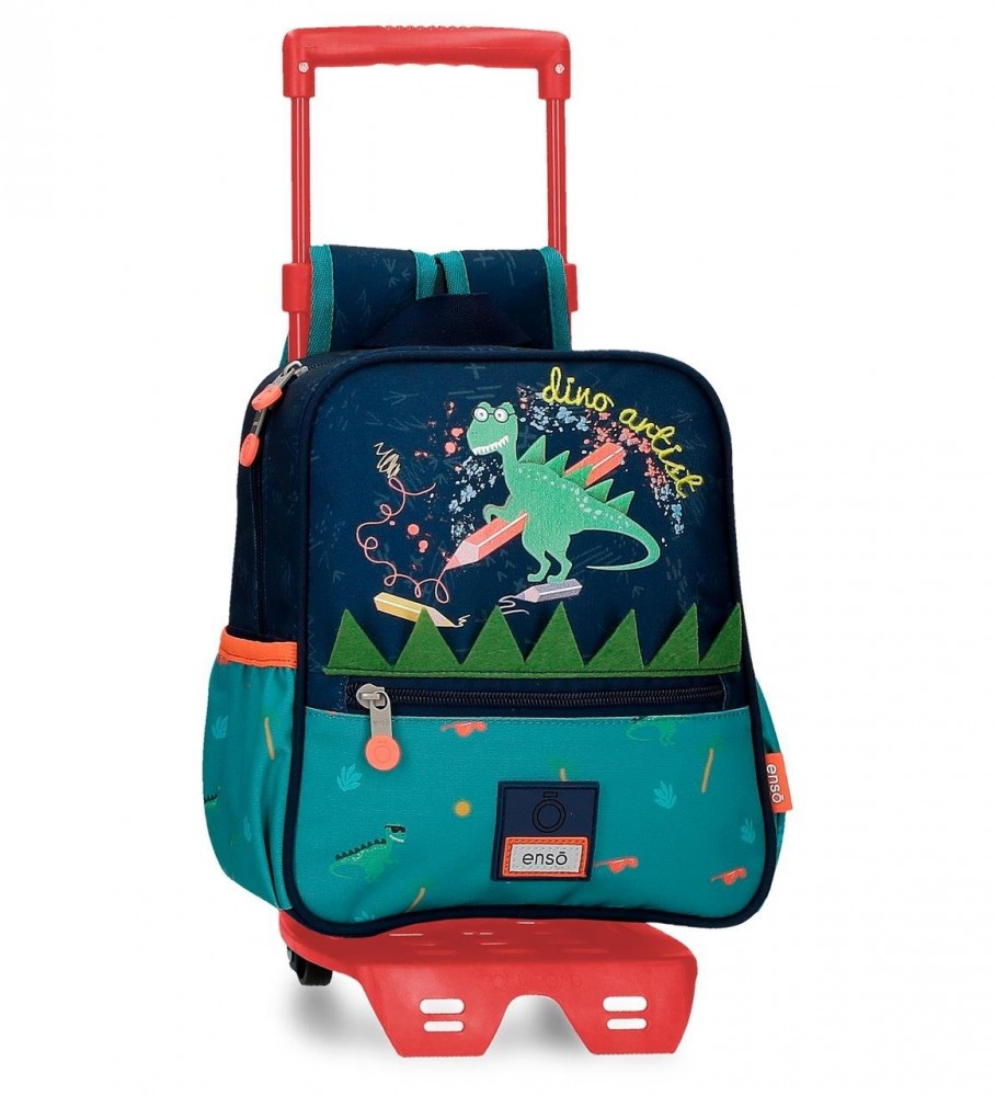 Mochila pequena Enso Enso Dino Artist com rodas