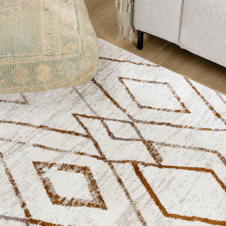 Hoogpolig vloerkleed - Blend Diamond Terra