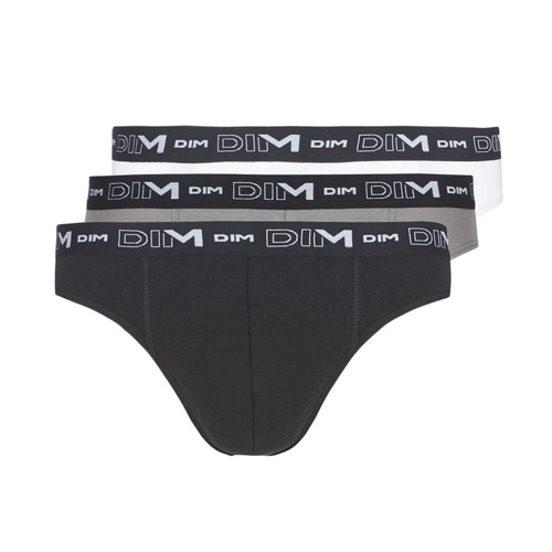 DIM - COTON STRETCH X3 Negro / Gris / Blanco