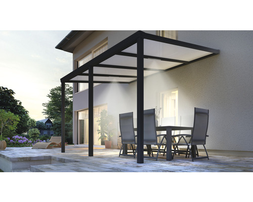 Terrasoverkapping/veranda Easy met LED-verlichting, 400 x 300 cm, antraciet