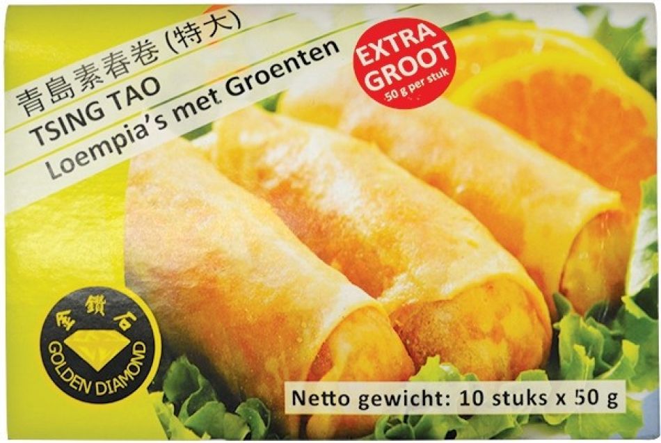 Golden Diamond Tsing Tao Loempia met Groenten 10x50g